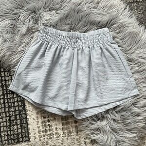 Siaomimi Girls Ruched Blue Stone Striped Shorts‎ Size 12Y NWT ($62)